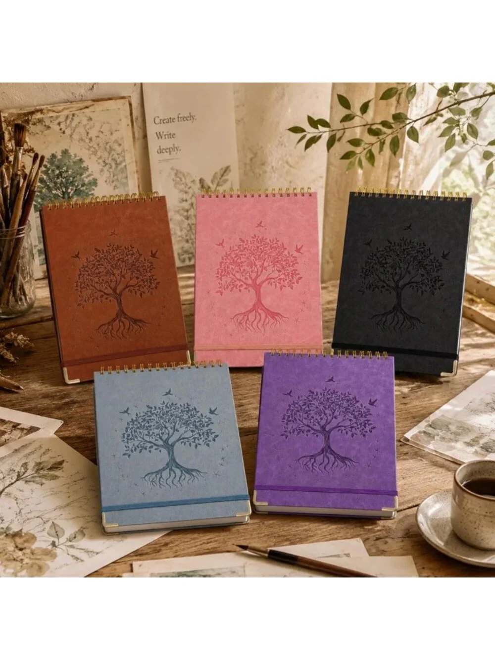Large Hardcover Blank Notebook Journal | 300 Pages No Bleed Thick Paper, Lay